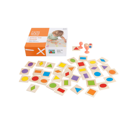 Dezvoltare psihomotrica - Joc de forme și culori - Lipește forma