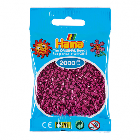 Mărgele HAMA MINI - 2000 mărgele Hama MINI în punguliță - albastru prune
