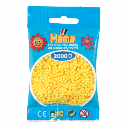 Mărgele HAMA MINI - 2000 mărgele Hama MINI în punguliță - galben
