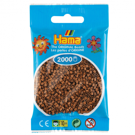 Mărgele HAMA MINI - 2000 mărgele Hama MINI în punguliță - maro nugat