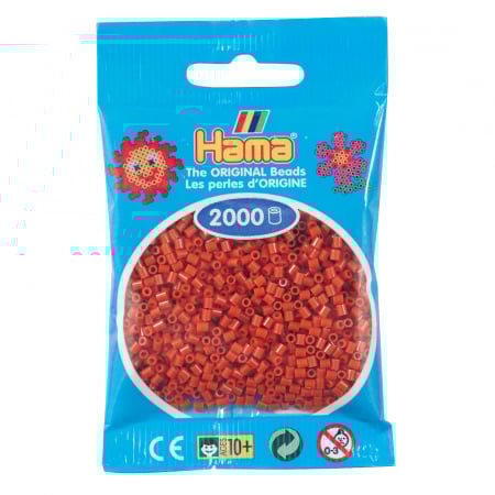 Mărgele HAMA MINI - 2000 mărgele Hama MINI în punguliță - maro roșiatic