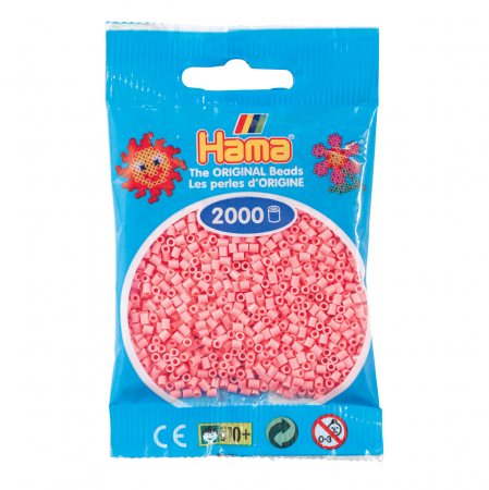 Mărgele HAMA MINI - 2000 mărgele Hama MINI în punguliță - roz