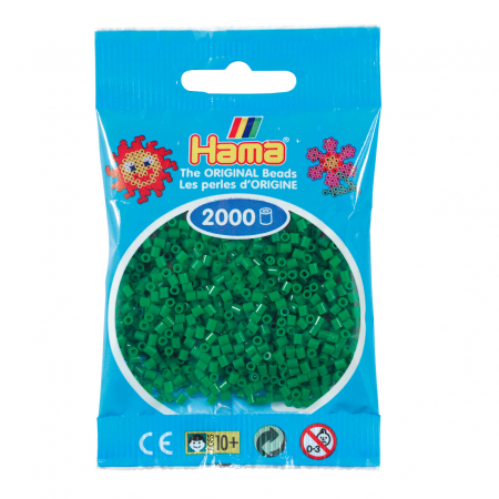 Mărgele HAMA MINI - 2000 mărgele Hama MINI în punguliță - verde
