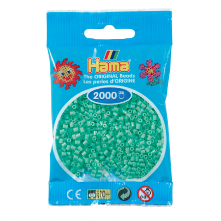 Mărgele HAMA MINI - 2000 mărgele Hama MINI în punguliță - verde deschis