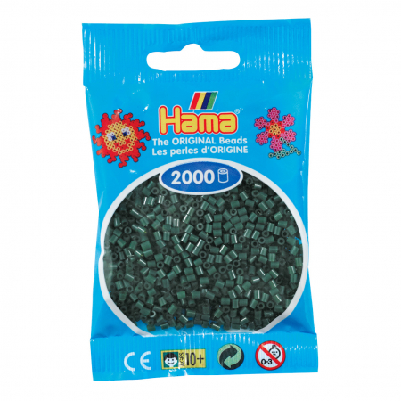 Mărgele HAMA MINI - 2000 mărgele Hama MINI în punguliță - verde închis