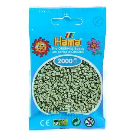 Mărgele HAMA MINI - 2000 mărgele Hama MINI în punguliță - verde eucalipt