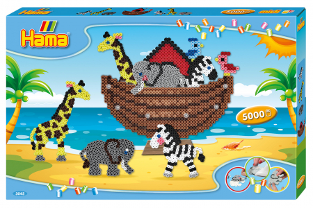 Seturi MIDI in cutie - Mărgele de călcat Hama Midi 5000 în cutie, Arca lui Noe
