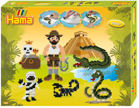 Seturi MIDI in cutie - Mărgele de călcat Hama midi în cutie, Aventuri, 4000 mărgele
