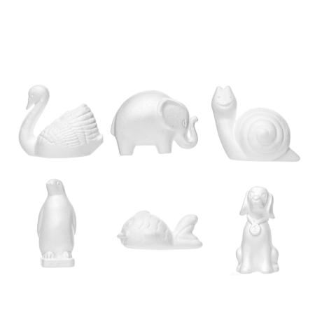 Forme din polistiren - Set 20 figurine din polistiren modelat în formă de animale