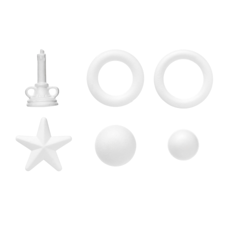 Forme din polistiren - Set 20 forme de Crăciun din polistiren pentru decorațiuni și hobby