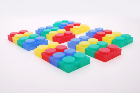 Sortare si numarare - Set de 24 cuburi de construcții moi SiliShapes®