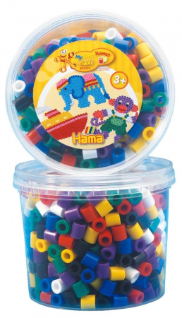 Margele HAMA MAXI - 600 margele HAMA MAXI Mixt00 in borcan plastic