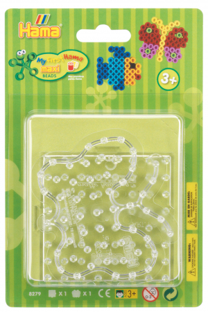 Margele HAMA MAXI - Set 2 planșete transparente Hama maxi 02 în bășică