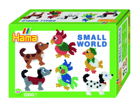 Seturi MIDI in cutie - ANIMALE MICI - 2000 mărgele HAMA MIDI în cutie cadou MIC