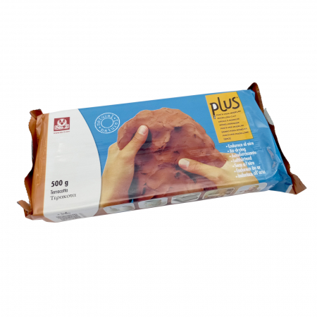 Modelare - Argilă de modelare naturală teracotă  cu uscare la aer SIO-2 PLUS®, 500 g