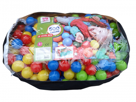 Dezvoltare timpurie - Bile colorate de 65 mm pentru piscină, set de 500