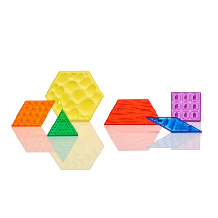 Blocuri geometrice senzoriale translucide, 60 piese [1]