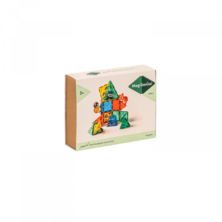 Jucarii de constructii - Blocuri magnetice de construcție Safari, set de 38 de piese
