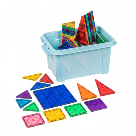 Jucarii de constructii - Blocuri magnetice de construcție, set de 100 de piese