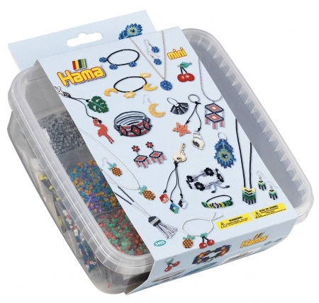 Mărgele HAMA MINI - BRATARI - 10500 margele HAMA MINI in cutie de plastic