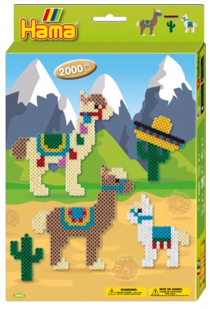 Seturi MIDI in cutie - Set de 2000 mărgele HAMA MIDI cu 1 planșetă de lucru în cutie cu agățător Alpaca