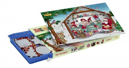 Calendar Advent - 5000 mărgele Hama midi și 5 planșete în cutie cadou [1]