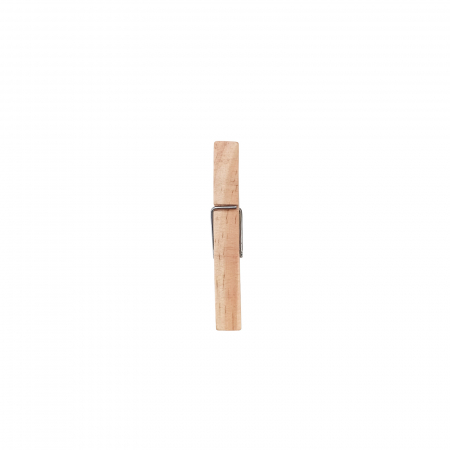 Set de 50 de cârlige de rufe din lemn, culoare naturală [2]