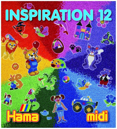 Mărgele MIDI în găleată - Ghid cu modele colorate HAMA MIDI, INSPIRATII 12