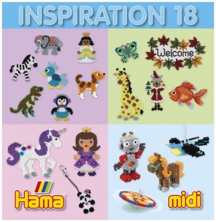 Mărgele MIDI în găleată - Ghid cu modele colorate HAMA MIDI, INSPIRATII 18
