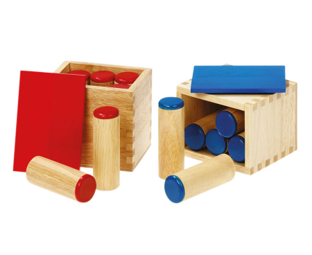 Stimulare auditiva - Cilindri cu sunete Montessori