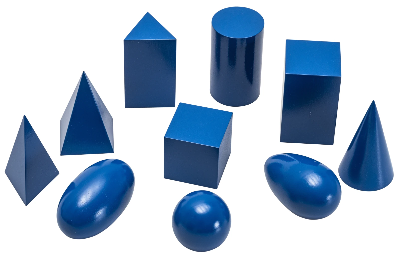 Cuburi și cărămizi - Corpuri geometrice albastre conform metodei Montessori