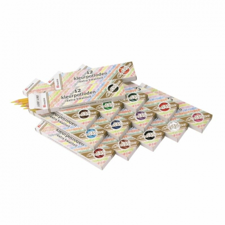 Instrumente de scris - Creioane colorate HEXAGONALE, 12 buc/cutie
