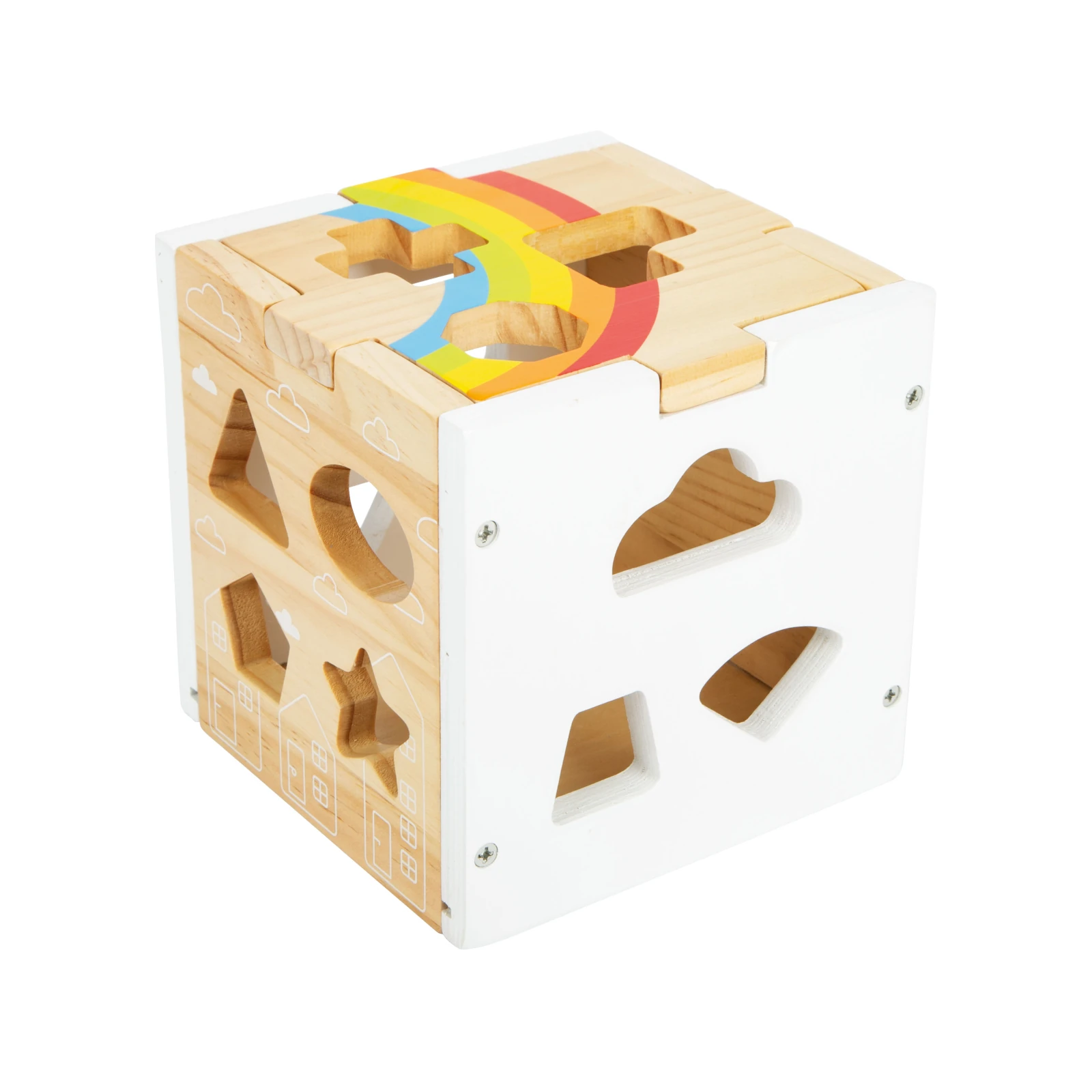 Cub de sortare forme din lemn – Curcubeu [1]