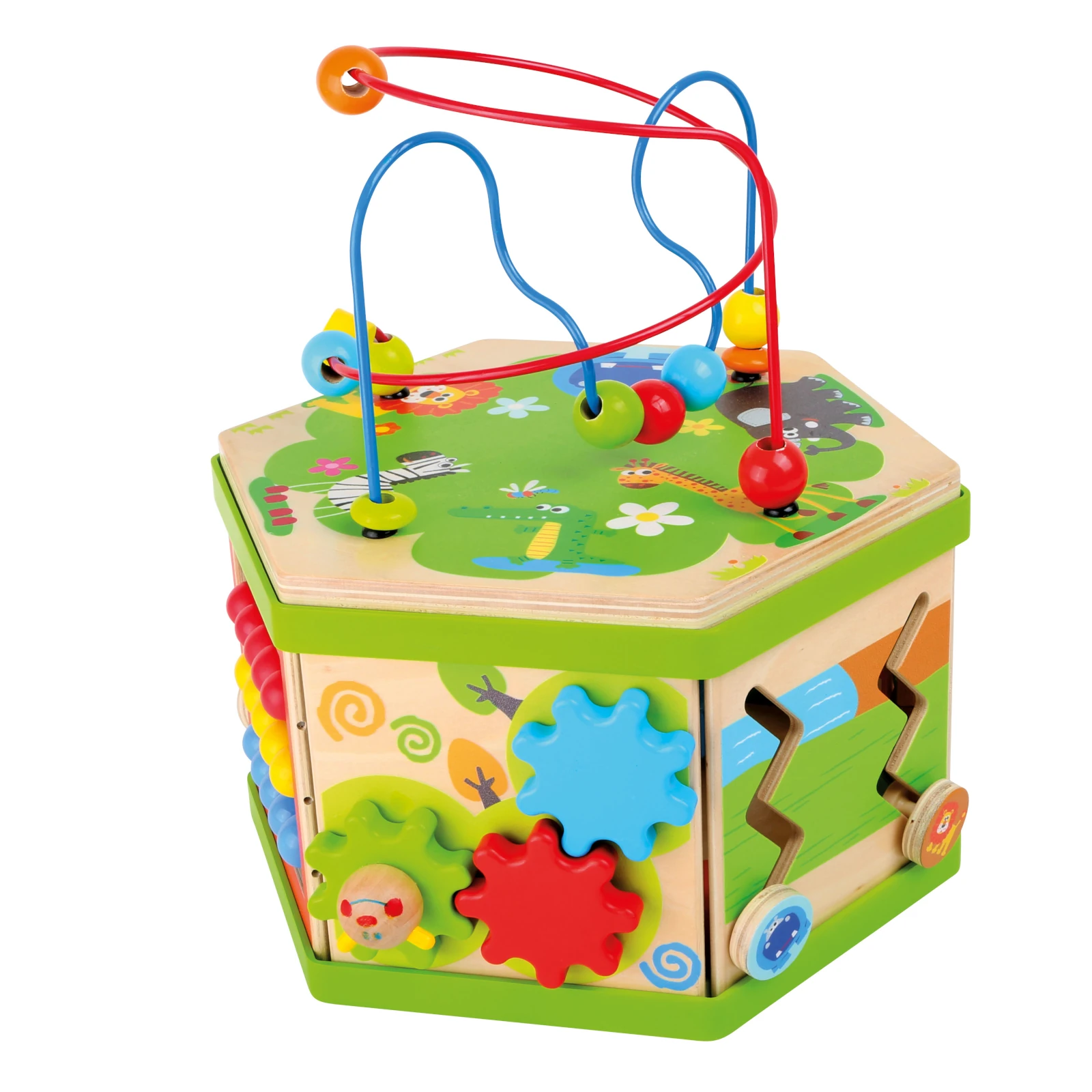 Produse - Cub educativ din lemn Safari