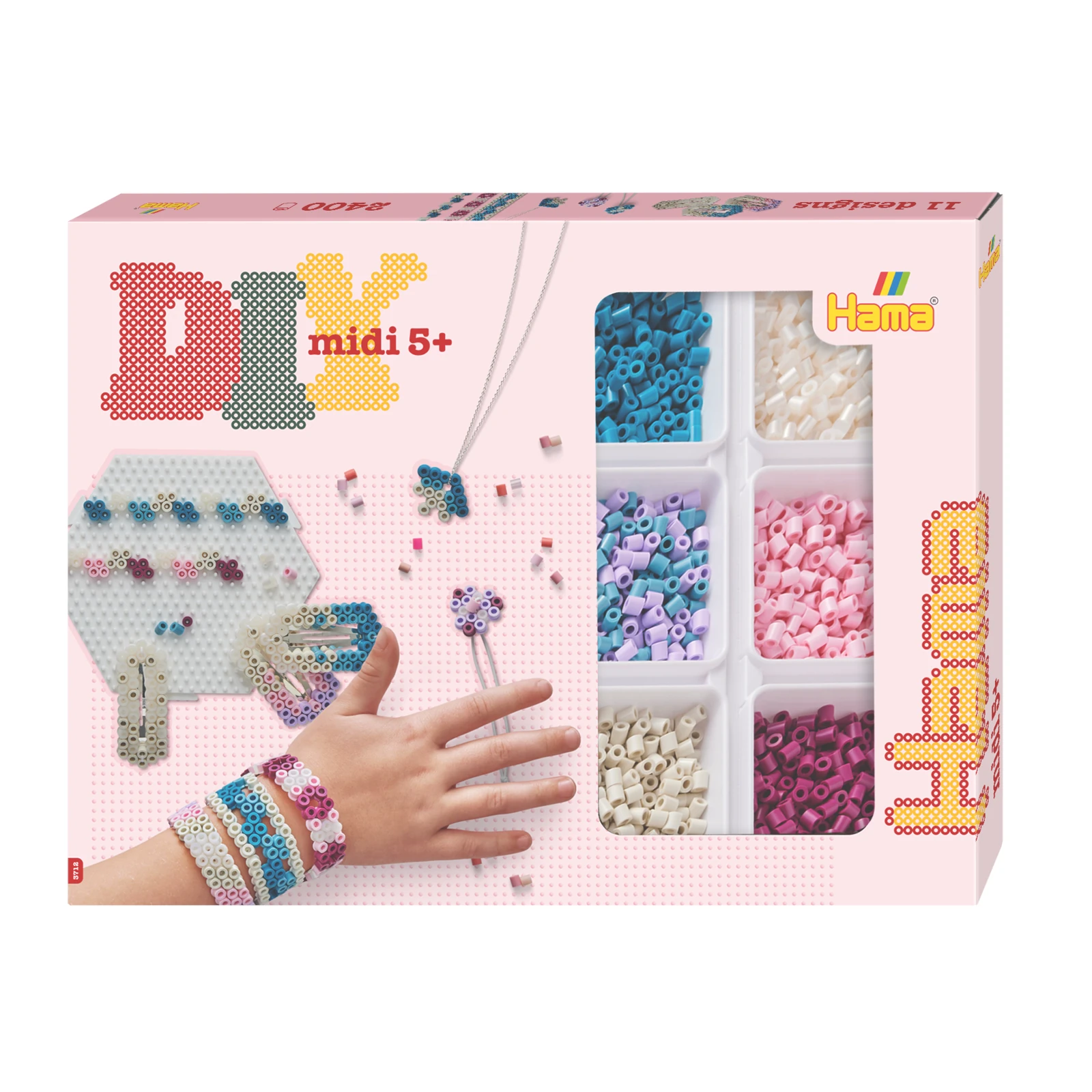 Produse - Cutie cu activități - 2400 mărgele Hama midi întro cutie