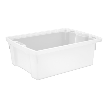 Mobilier gradinita - Cutie de depozitare stivuibilă pentru școală și grădiniță, mărimea M - transparent