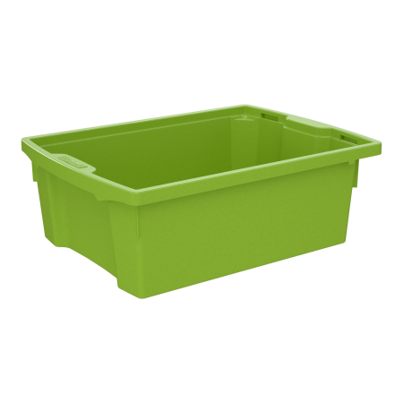 Mobilier gradinita - Cutie de depozitare stivuibilă pentru școală și grădiniță, mărimea M - verde