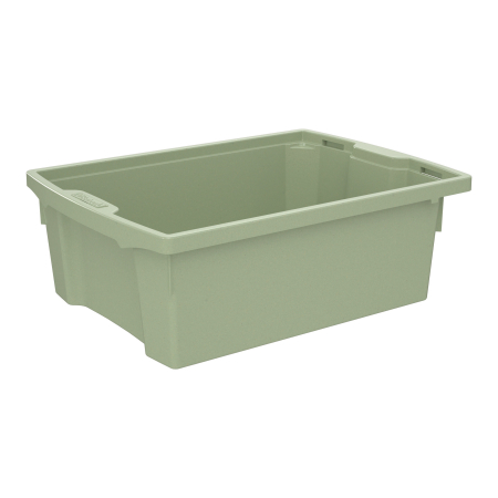 Mobilier gradinita - Cutie de depozitare stivuibilă pentru școală și grădiniță, mărimea M - verde pastel