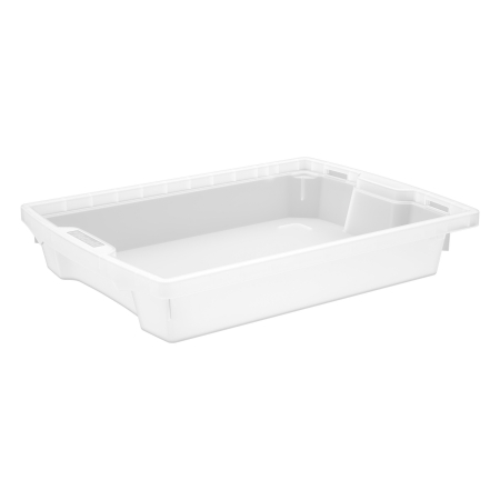 Mobilier gradinita - Cutie de depozitare stivuibilă pentru școală și grădiniță, mărimea S - transparent