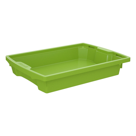 Mobilier gradinita - Cutie de depozitare stivuibilă pentru școală și grădiniță, mărimea S - verde