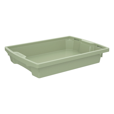 Mobilier gradinita - Cutie de depozitare stivuibilă pentru școală și grădiniță, mărimea S - verde pastel