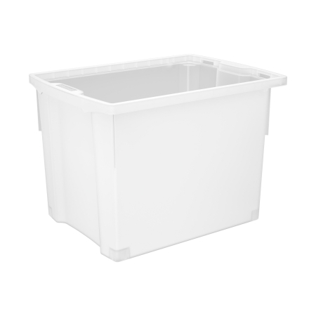 Spații de joacă - Cutie de depozitare stivuibilă pentru școală și grădiniță, mărimea XL - transparent