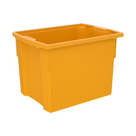 Spații de joacă - Cutie de depozitare stivuibilă pentru școală și grădiniță, mărimea XL - galben