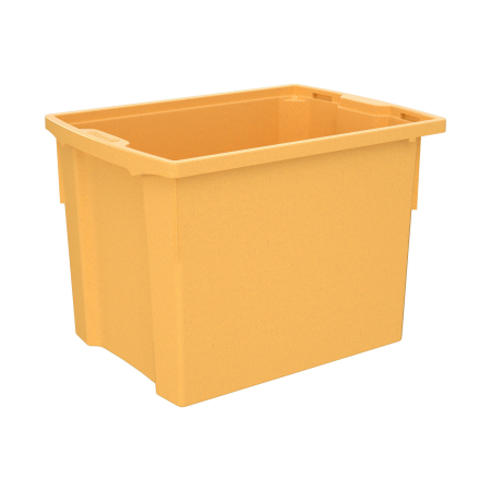Spații de joacă - Cutie de depozitare stivuibilă pentru școală și grădiniță, mărimea XL - curry