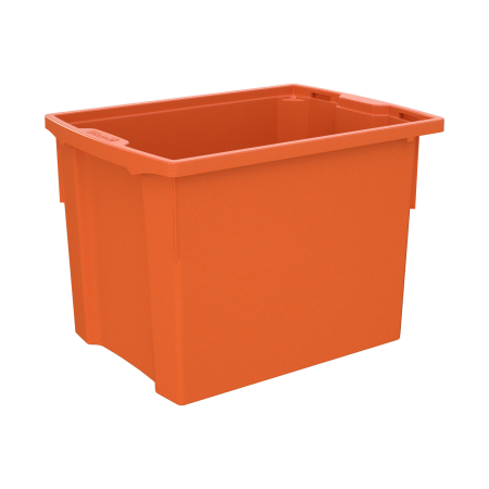 Spații de joacă - Cutie de depozitare stivuibilă pentru școală și grădiniță, mărimea XL - coral