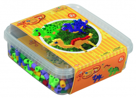 Margele HAMA MAXI - DINOSAURI - 600 margele HAMA MAXI in cutie de cadou