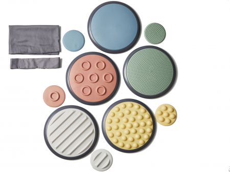 Stimulare tactila - Discuri tactile set Culori Nordice, 5 perechi