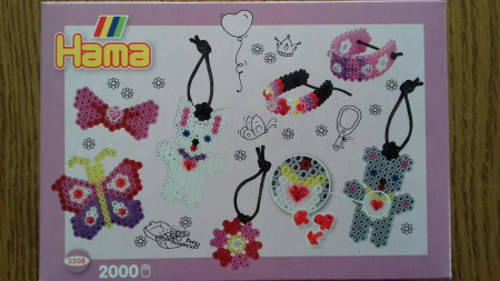 FASHION - 2000 mărgele HAMA MIDI în cutie cadou MIC [3]
