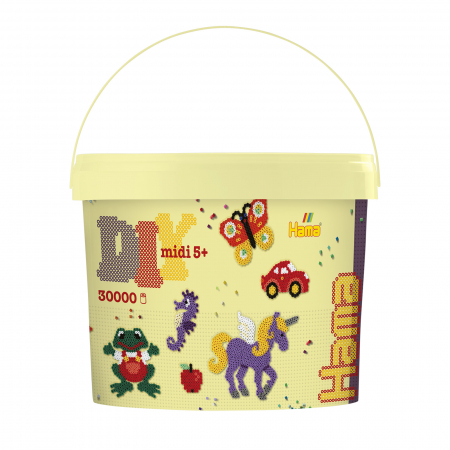 Găleată cu 30000 mărgele de călcat Hama midi mix de 10 culori uzuale (mix-00) [1]