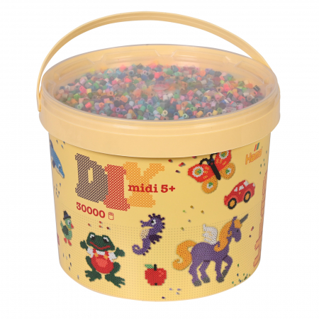 Mărgele HAMA MIDI - Găleată cu 30000 mărgele de călcat Hama midi mix de 52 culori (mix-68)